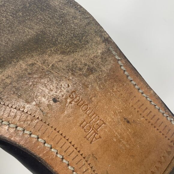 Allen Edmonds Bristol Plain Toe Blucher Leather Sole Black 13 AA Narrow - Picture 12 of 12